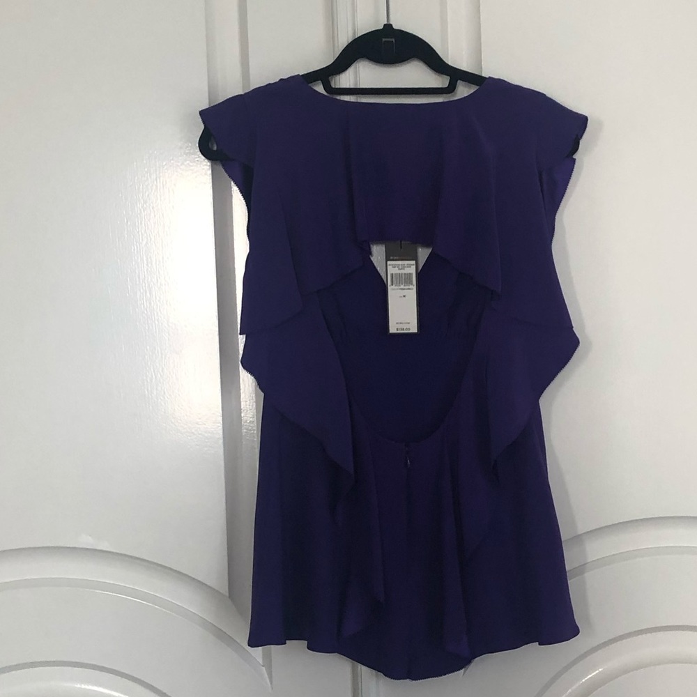 Silk Top W/Cascade Ruffle - Picture 2 of 2